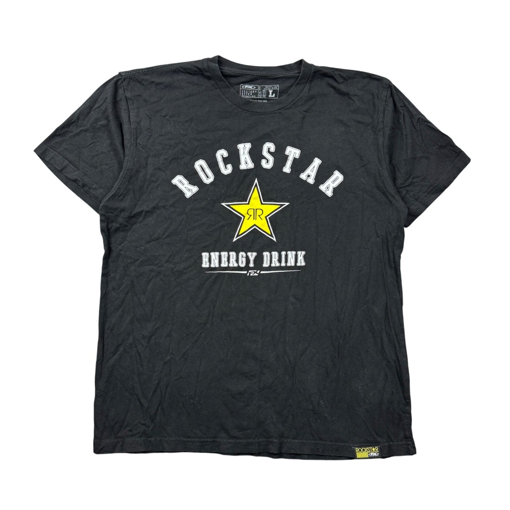 Factory Effex Rockstar Energy Drink Graphic T-Shirt Mens Large Black Motocross